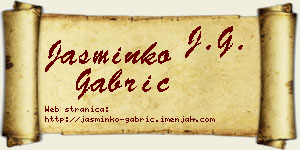 Jasminko Gabrić vizit kartica